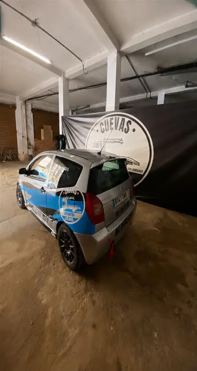 Citroën C2 de competición, vista trasera